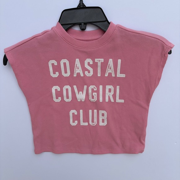 Grayson Mini Other - Grayson Mini Girls Pink Coastal Cowgirl Club Ribbed‎ Graphic Tee Shirt 3T